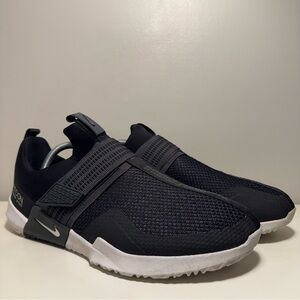 Nike Metcon Sport Black Athletic Mens Size 11 Cross Training Grey Velcro Logo